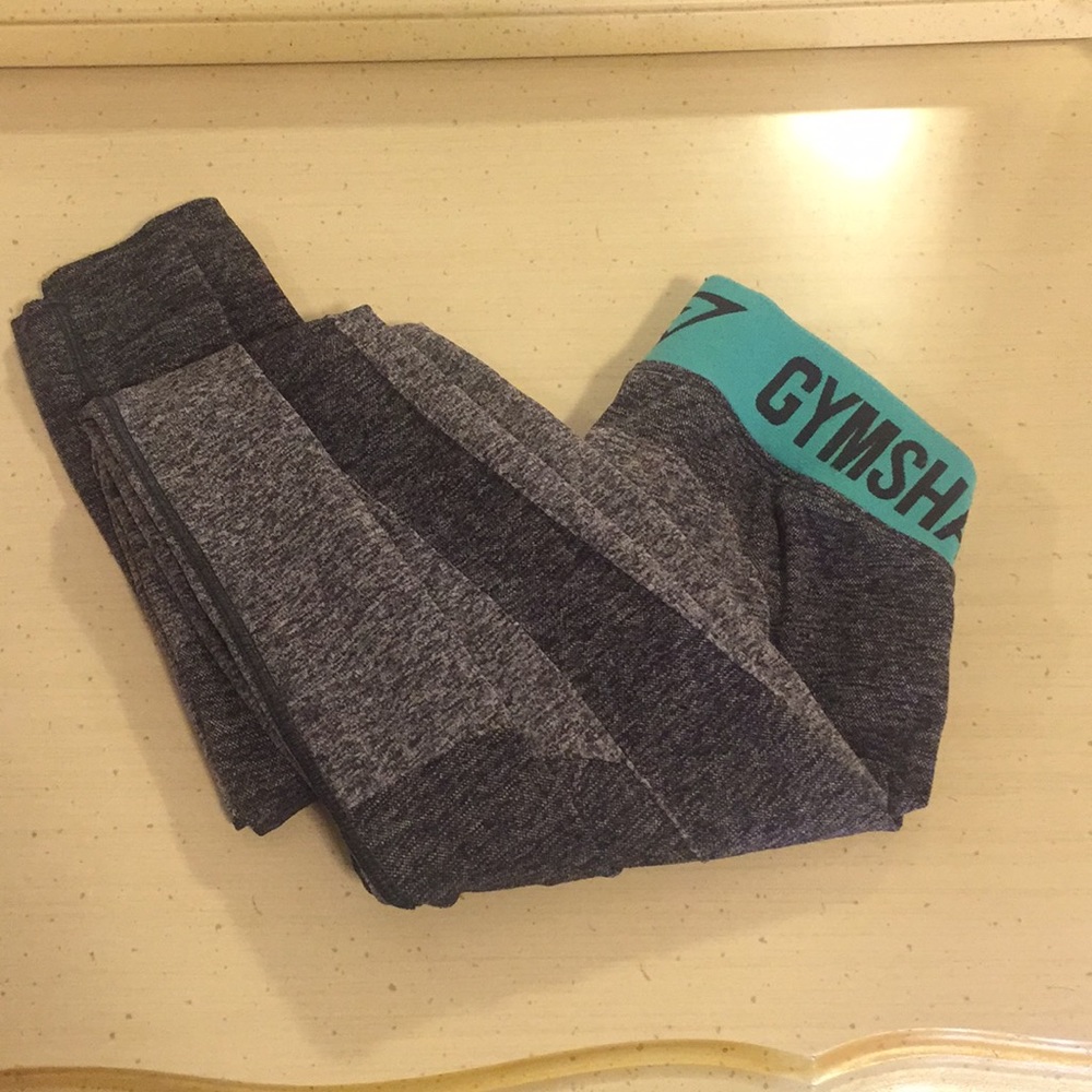 Gymshark flex. Grey/teal xs leggings full length